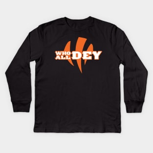 Who Dey All Dey Kids Long Sleeve T-Shirt